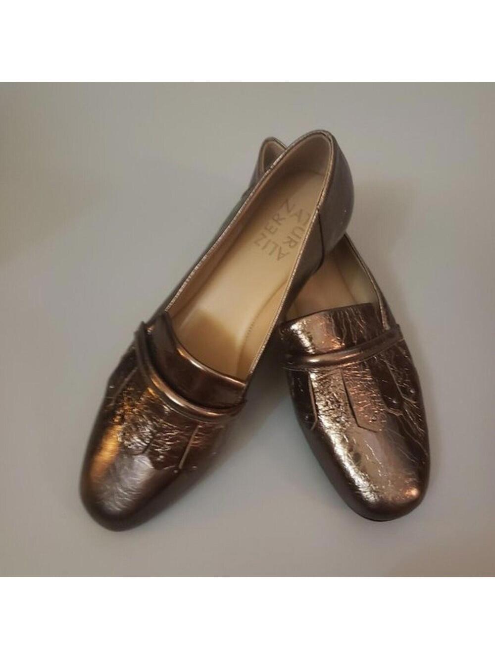 Naturalizer Ellis Bronze Metallic Loafers Flats Women’s 7 Narrow NEW - Picture 3 of 8